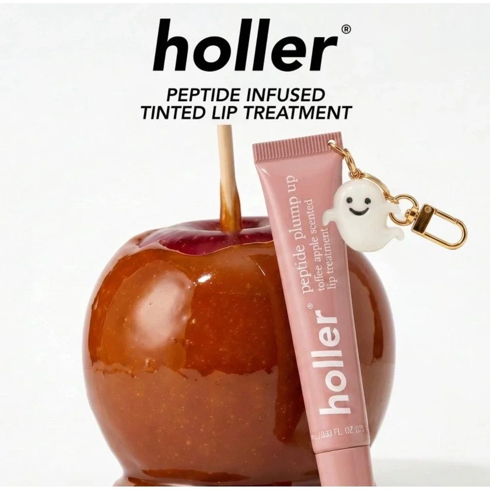 Holler Peptide Plump Up Tinted Lip Treatment Toffee Tease Ghost Keychain 10ml
